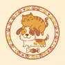 Cat on Dog Logo